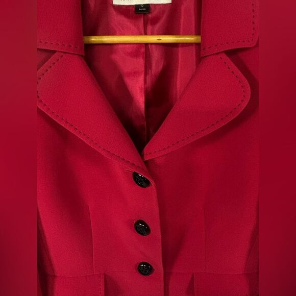 Tahari Arthur S Levine Raspberry Pink Classic Chic Minimalist Fitted Blazer 10 - Picture 4 of 13